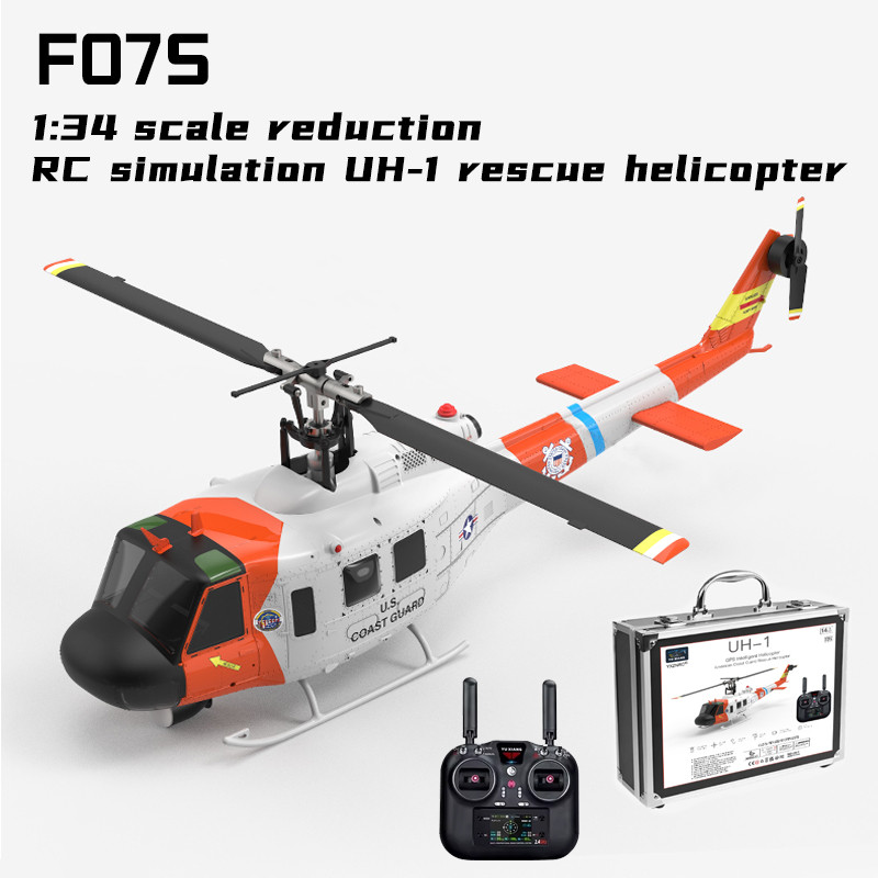 Yuxiang F07S 1/34 scale RC combat helicopter simulation UH-1 Huey helicopter toy GPS automatic