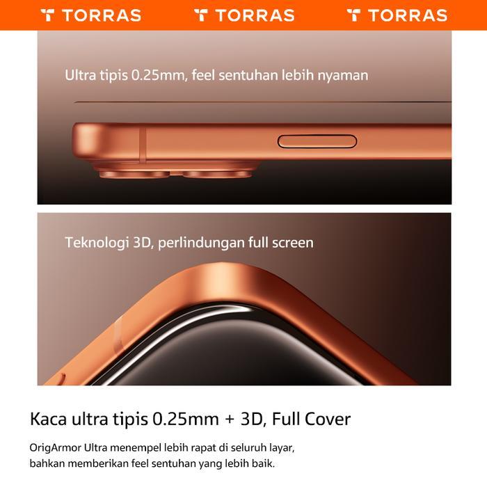 Torras 3D Ar Origarmor Ultra Tempered Glass Compatible For Tempered Glass Iphone 17 Pro Max Iphone