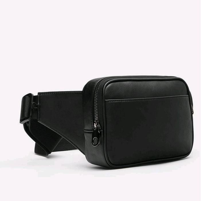 Waist Bag Pull And Bear Dengan Dompet Kecil Hitam Original Terlaris