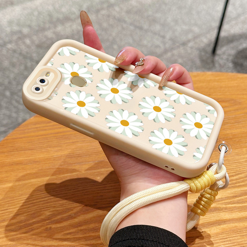 Casing Hp untuk OPPO A7 A5s A12 A12s A11K Case Casing HP Softcase Ponsel Soft Shell dengan Tali Sili