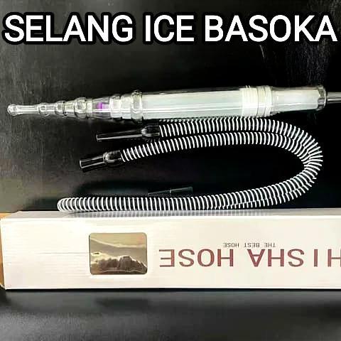 Selang Shisa Ice Basoka Premium Besar Gagang Arcylic Gel Panjang 180Cm Selang Ice Basoka Premium