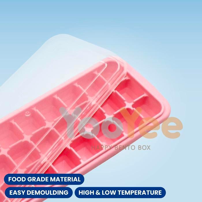 Cetakan Es Batu + Penutup Kotak Ice Cube Tray
