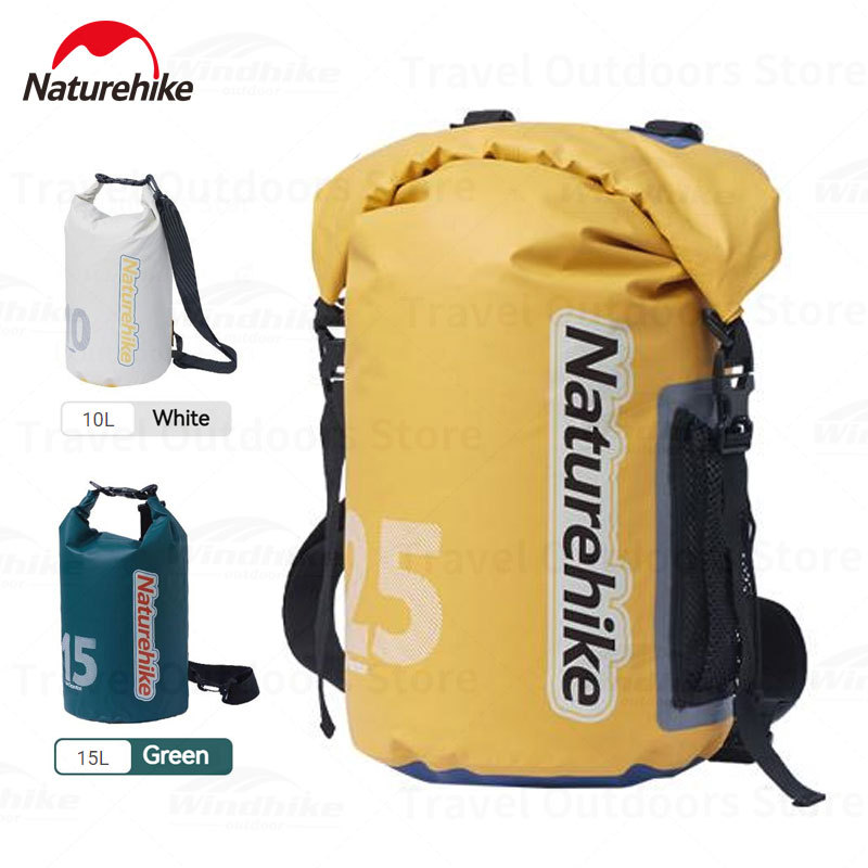 Naturehike PVC Dry Bag 10L/15L/25L Waterproof Running Beach Bag Trekking Hermobag Outdoor Tourism