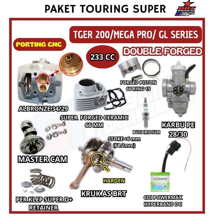 Paket Touring 19 Tiger Brt-Head-Kruk As-Karbu Pe Pwk-Per Klep-Cdi-Cam