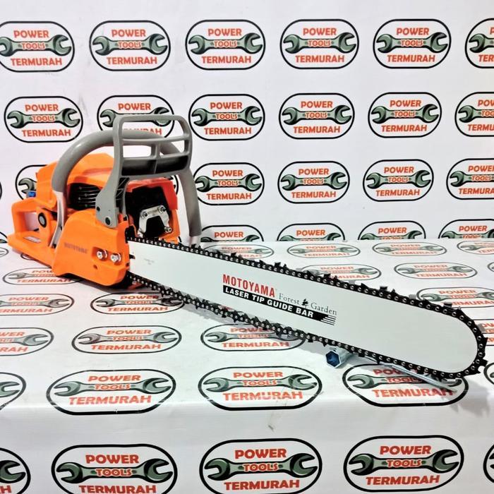 Chain Saw 22" Bar Laser Motoyama Mesin Potong Gergaji Kayu Chainsaw