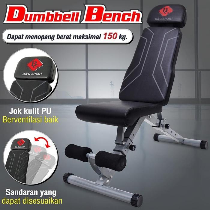 Bettegrow Kursi Sit Up Gym Adjustable Folding Fitness Bench Dumbbell Weight Bench Home Sit Up