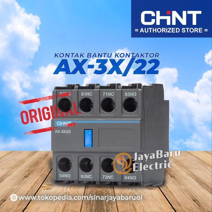 CHINT Auxiliary Kontak Bantu Contactor Kontaktor 2NO 2NC AX-3X/22 Gratis Ongkir