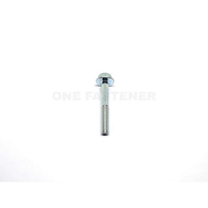 50 PCS K10 BAUT FLANGE BOLT M6X40 PUTIH BAUT TOPI 10 PANJANG 4CM