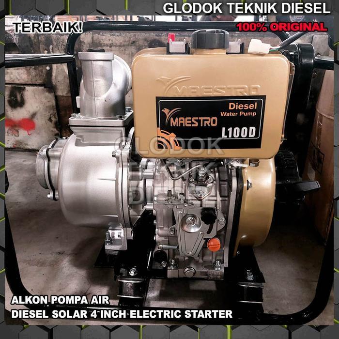 Mesin Pompa Air Alkon 4 INCH Diesel Solar Electric Starter Water Pump - 2 INCH - 4 INCH Electric