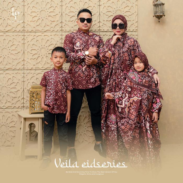 Veila Eid Series By La Palamba (Gamis+Scraft Dan Kemeja) Katun Mom Couple Muslim Pasti Promo