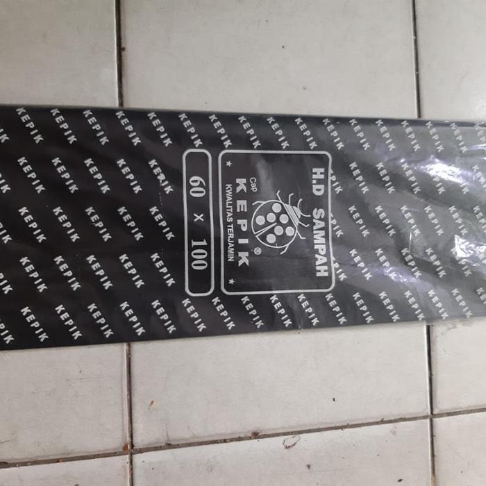 "New" Kantong plastik sampah hitam/hd hitam merk kepik UK 60x100