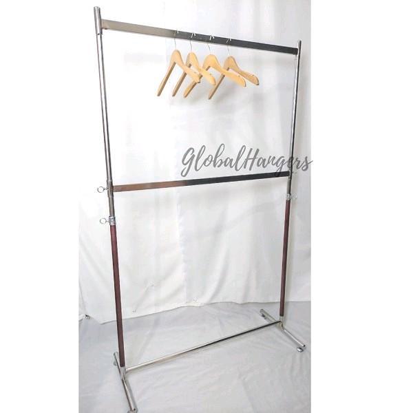 Gawang Gantungan Baju Tingkat 2 Susun Besi Jemuran Pakaian Rak Terlaris