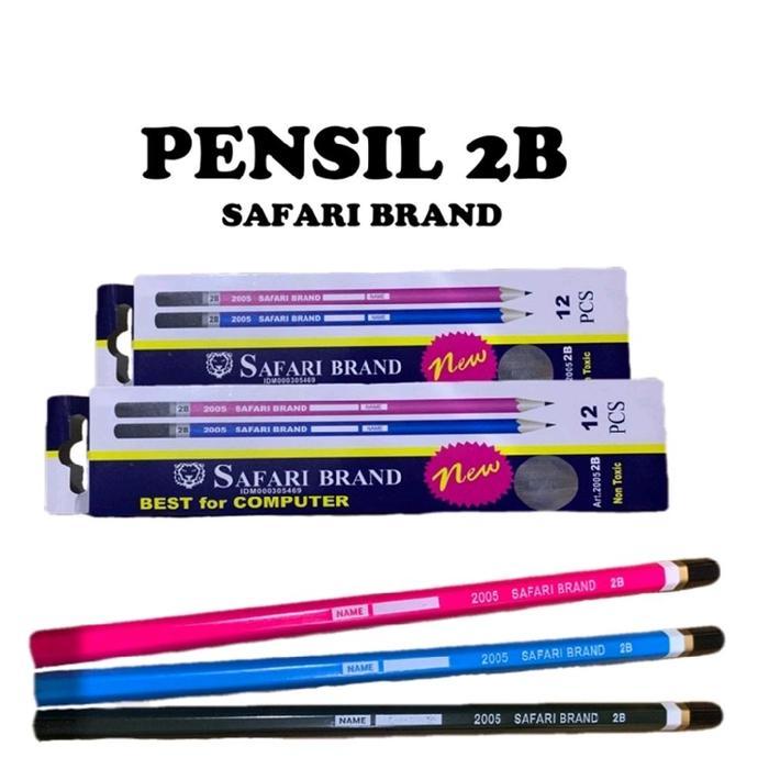 12 pcs Pensil 2B Safari Brand For Computer
