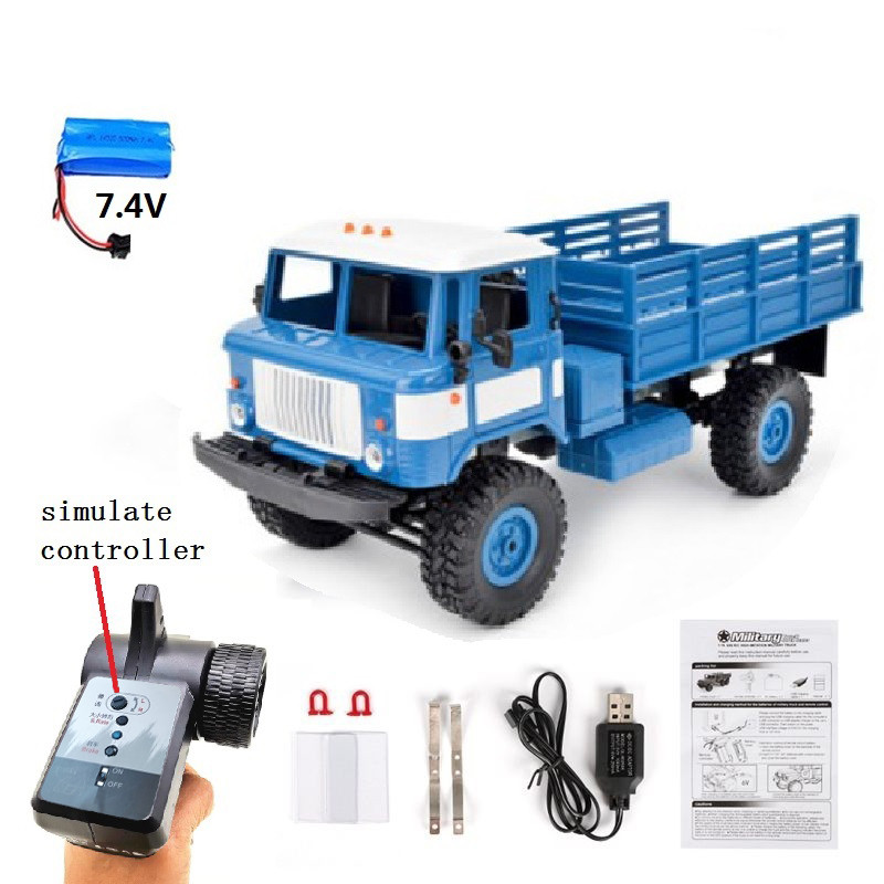 Wpl B24 Gaz-66 Remote Control Military Truck Off-Road 4 Rc Car 4 Wheel Hobby Fun Buggy Dr Climb