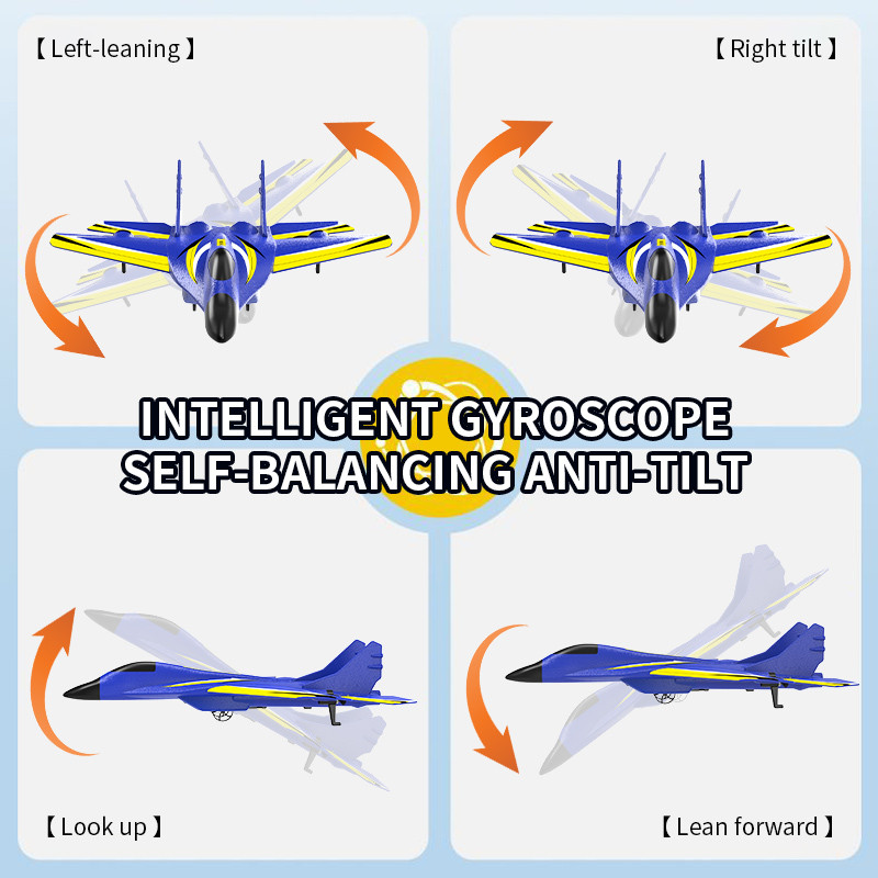 DWi RC Foam Aircraft Plane 2.4G Radio Control Glider Remote Control Fighter Cool Lighting Plane