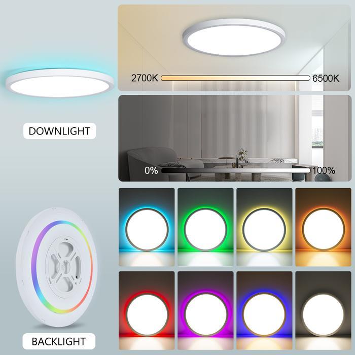 Tuya Smart Ceiling Lamp Rgb With App Voice Control Alexa