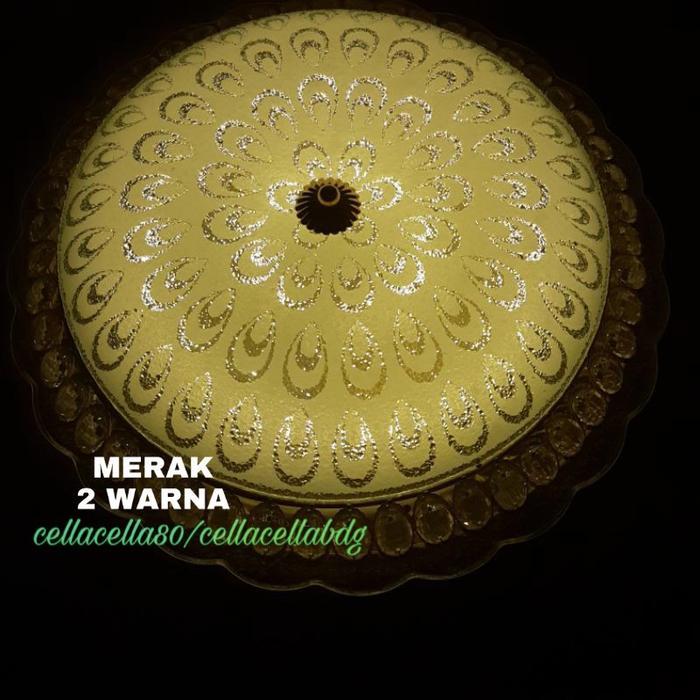 LAMPU PLAFON KRISTAL 30 CM + LED / LAMPU PLAFON / LAMPU HIAS