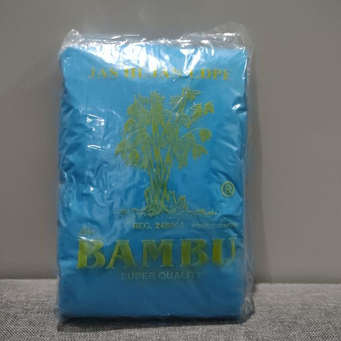Jas Hujan Plastik 1lusin HDPE Panjang Poncho Bambu isi 12 pcs