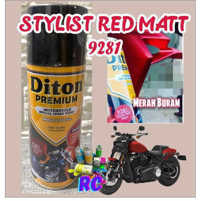 Cat Pilox Diton Premium Stylist Red Matt 9281 400Cc Matte Merah Doff