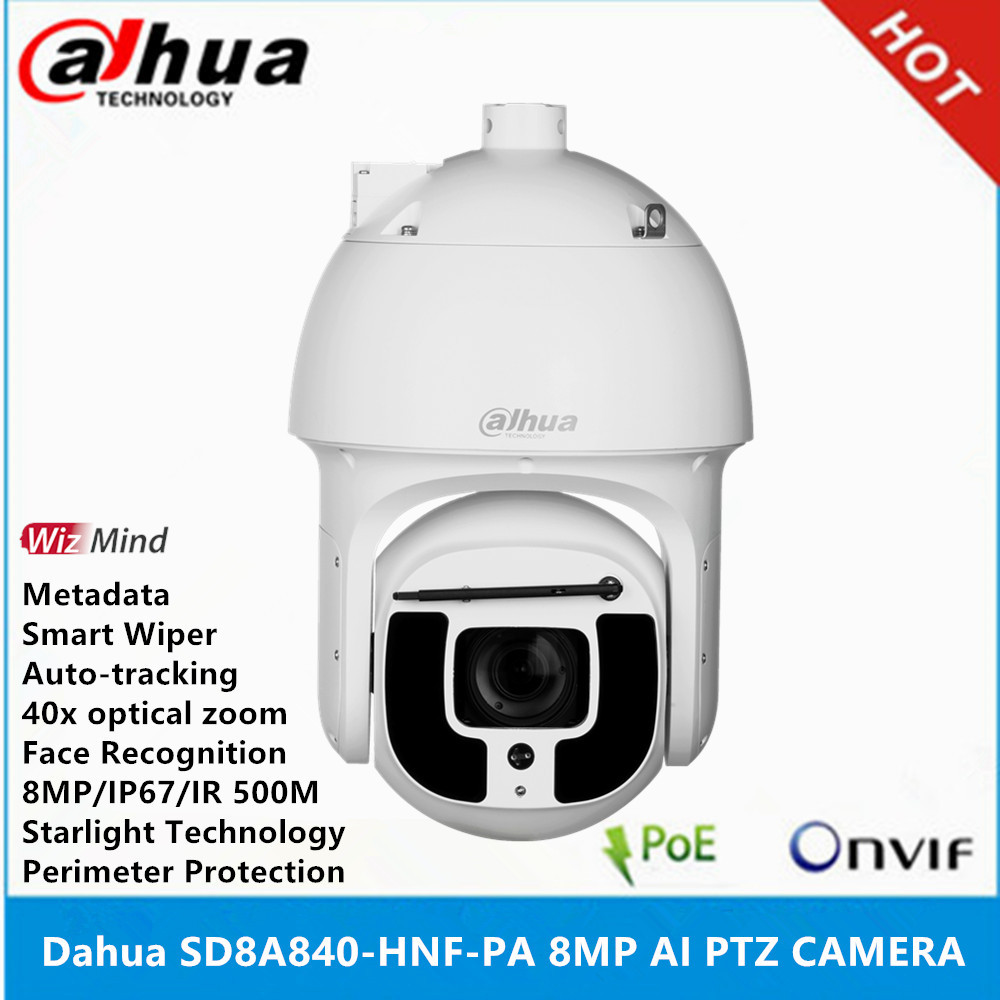 Dahua SD8A840-HNF-PA 8MP 4K 40x Optical zoom Starlight IR 500M Auto tracking metadata Face