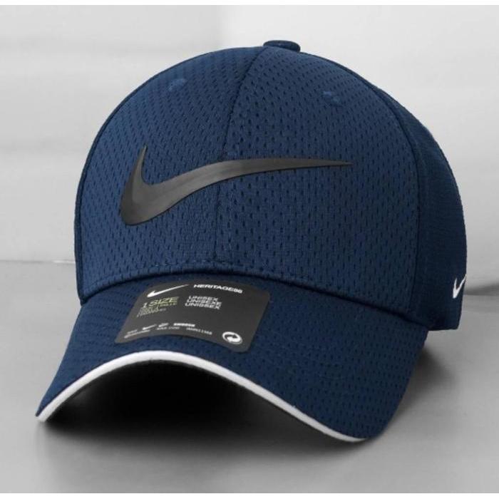 TOPI BASEBALL NIKE HERITAGE BASIC ORIGINAL NAVY CAPS / TOPI PRIA WANITA / TOPI FULL SET