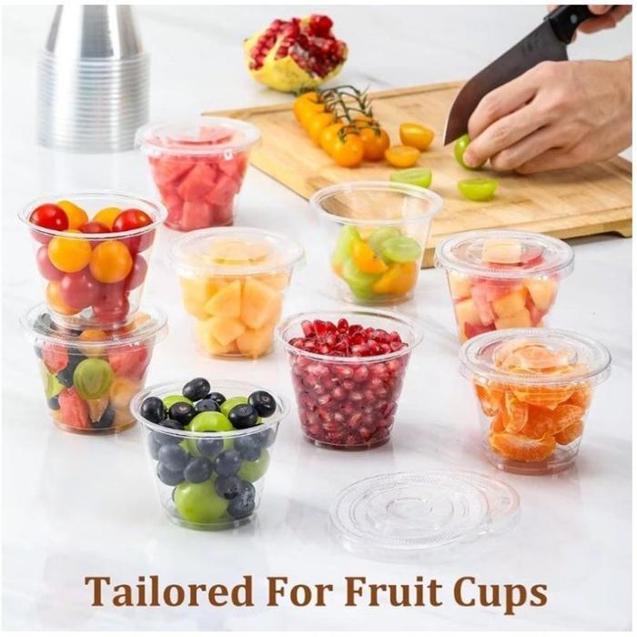 50Pcs Jelly Cup Puding Cup Puding Gelas Jelly + Tutup 120Ml / Cup Agar-Agar/Gudir Kotak Dessert Box