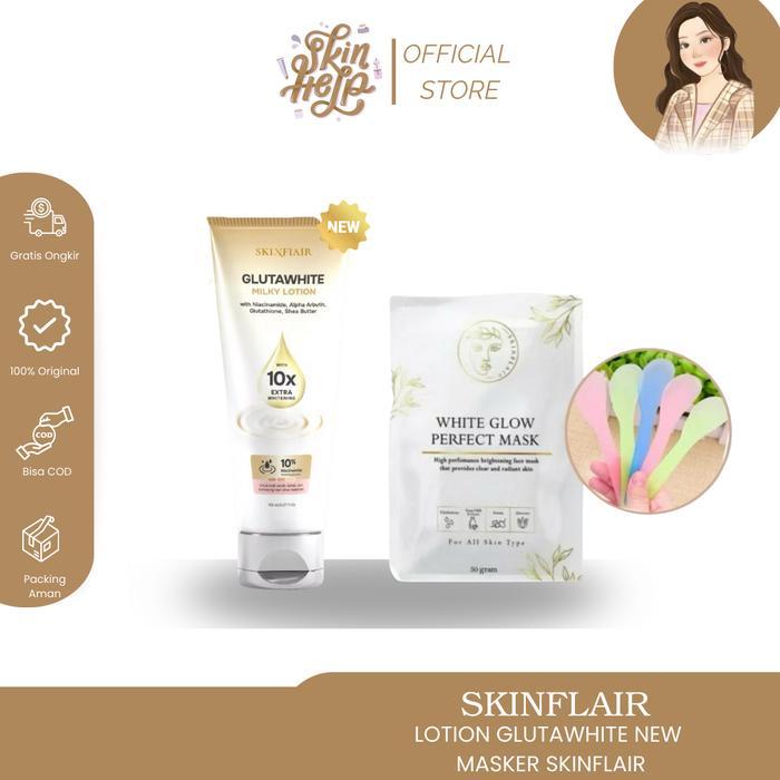Ready Skinflair White Glow Perfect Mask Powder Masker Whitening Glowi