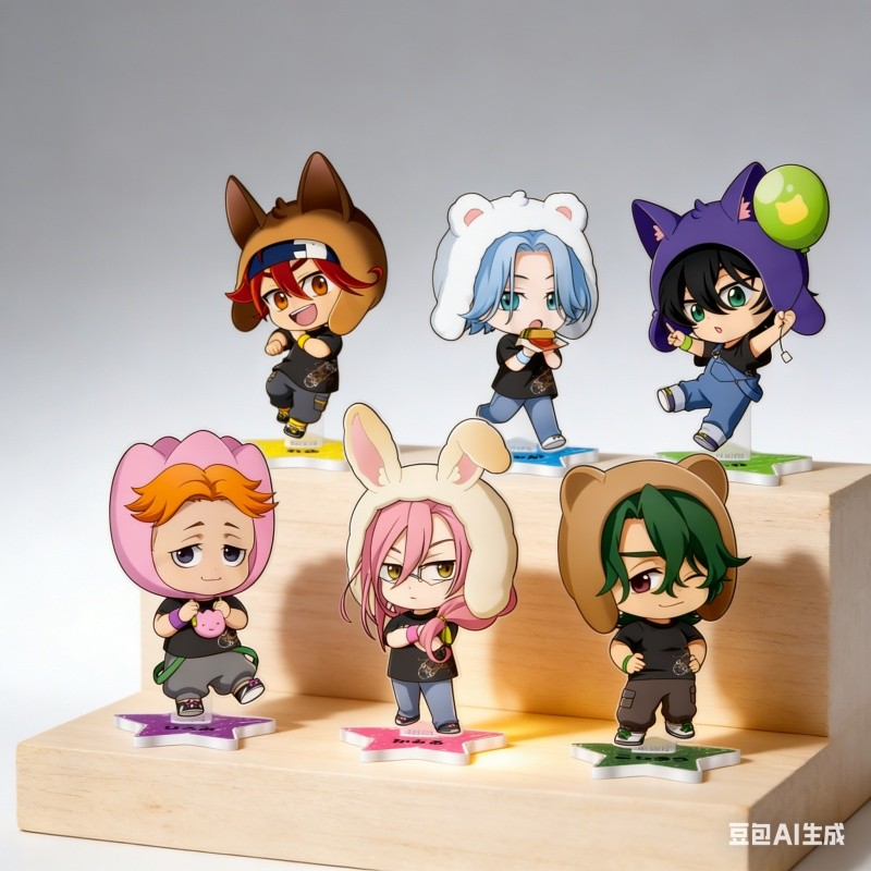 Anime Sk8 The Infinity 10Cm Q-Version Acrylic Stand Doll Anime Langa/Reki/Miya Figure Collecting El