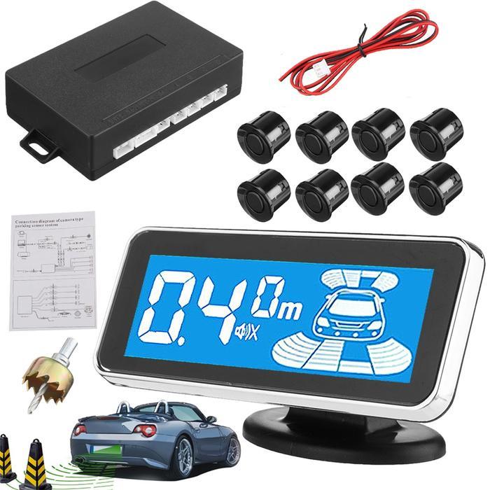12V 4 LCD CAR PARKING SENSOR ASSISTANT SYSTEM MONITOR DETECTOR DENGAN