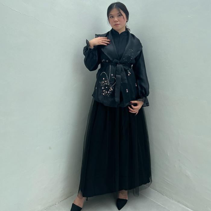 TERLARIS Nadine Set Dress Lebaran Mewah / Gamis Wanita Elegan / Dress Muslim Wanita Premium Ready