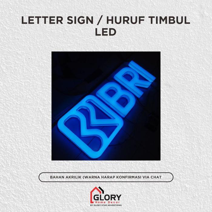 Letter Sign / Huruf Timbul LED Galvanis / Stainless / Akrilik Custom Murah Berkualitas