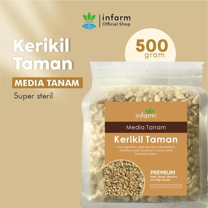 INFARM - Batu Kerikil 500 gr Media Tanam Batu Kerikil Hias Putih Media Tanam Tanaman Hias Kaktus
