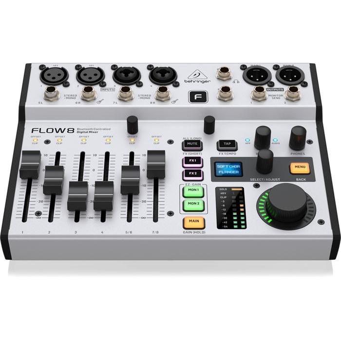 Behringer FLOW 8 Digital Mixer and USB Audio Interface with Bluetooth