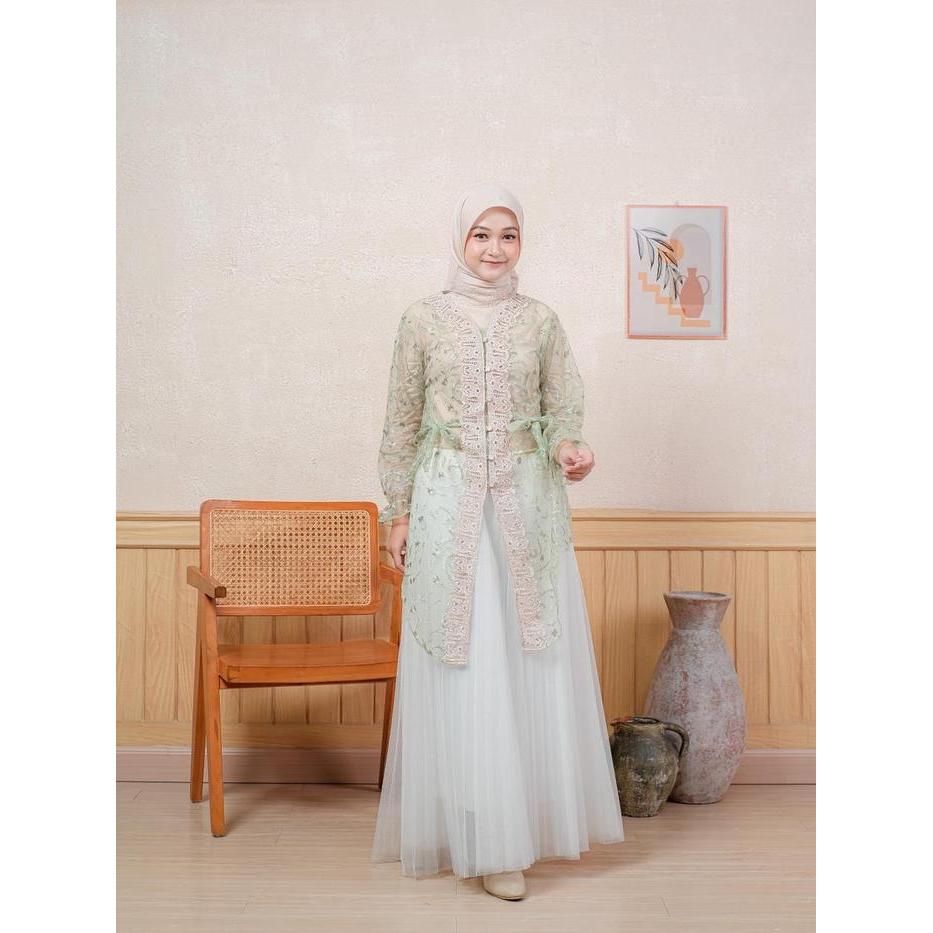 Kayra Outer Tunik Elegan Brokat Premium untuk Pesta, Wisuda, Tunangan dan kondangan