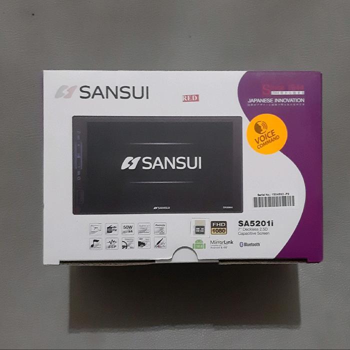 Head Unit Android 7 Inch Sansui Sa5201I Type Red Voice Command 7Inch Mobil Sa-5201I Sa 5201 I Pasti
