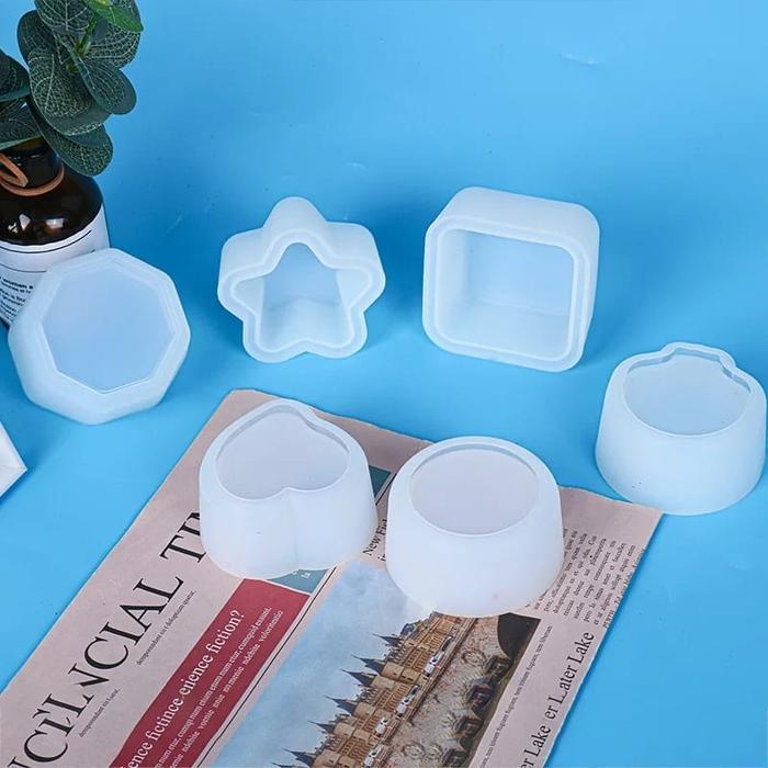 Cetakan Silikon Succulent Pot Kecil Resin Epoxy Mold Co
