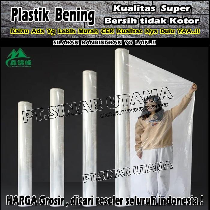 "New" Plastik Bening Besar Lebar 3 meter Meteran uv Roll F