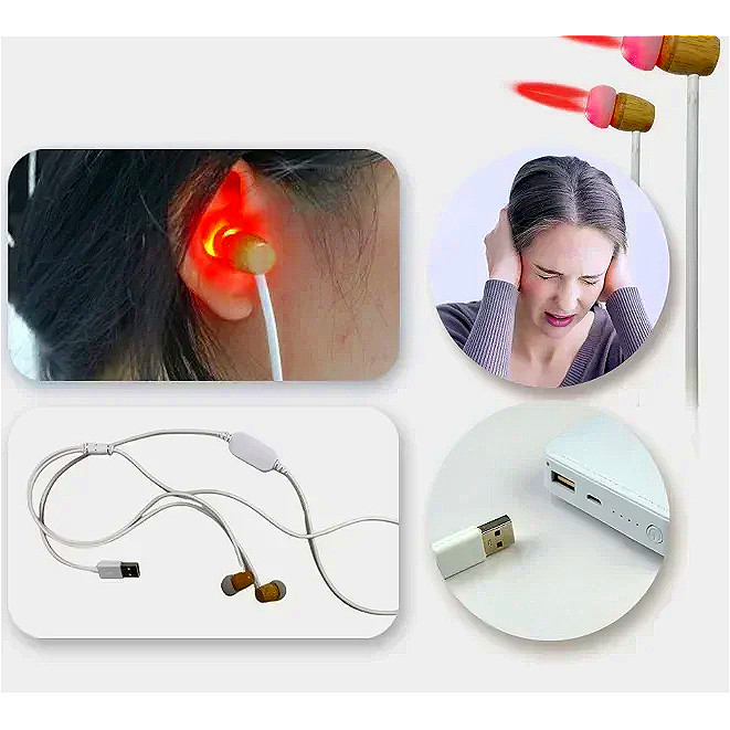 New 650nm Laser Irradiation Tympanitis Tinnitus Sudden Deafness Laser Therapy Earplug Irradiation Lo