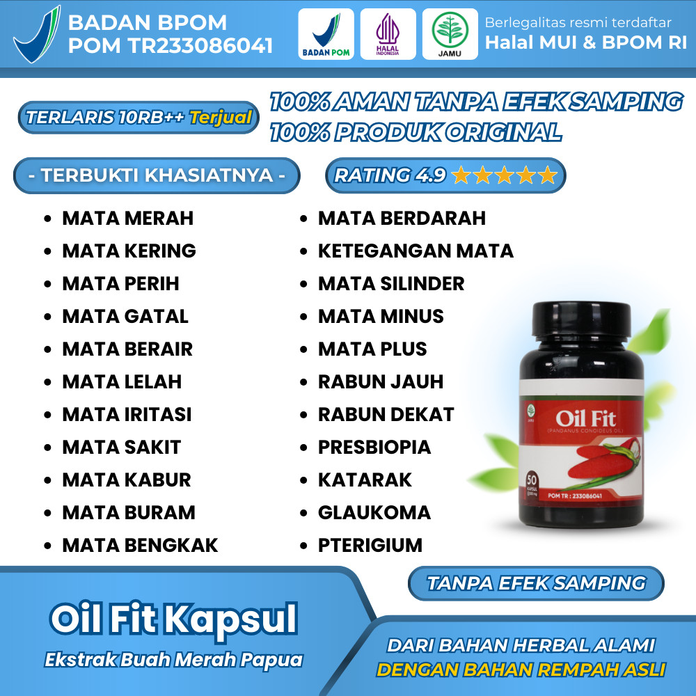 Obat Mata Bintitan Bintik Luar Dalam Bernanah Kalazion Oil Fit 50 Kapsul
