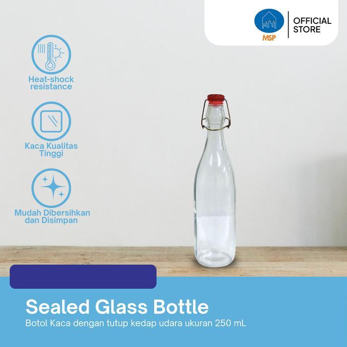 Botol Kaca Kedap Udara Kecil Serbaguna 250 Ml / Msp-Yw917 / Isi 1 Pc