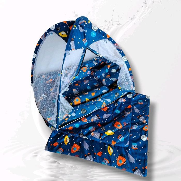 Kasur Bayi Perahu Serut Set Selimut Kekinian Motif Karakter Unisex Cewek Cowok Tidur