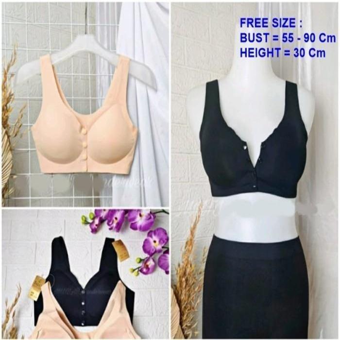 Bra Bh Kancing Depan 2118 Menyusui Cup C Seamless Big Size Premium