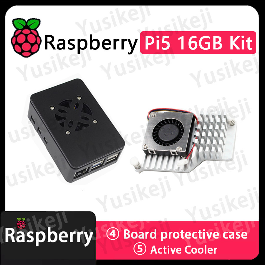 Original Raspberry Pi 5 16GB Board and raspberry Pi 5 16GB KIT(PI5 16GB+Case+Fan+Power Supply+HDMI