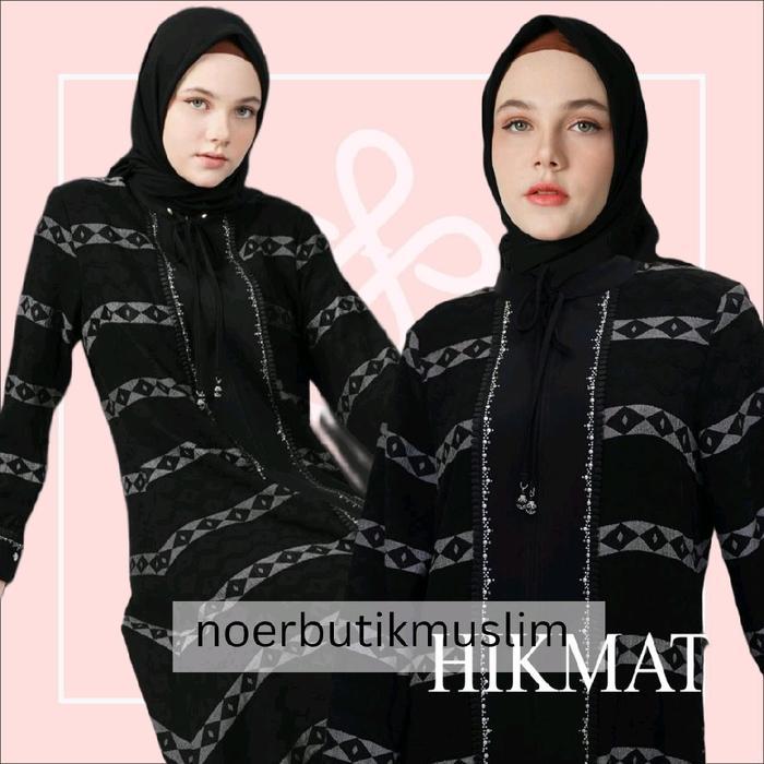 Hikmat Original Fashion A3387 - Abaya Hikmat - noerbutikmuslim - Gamis lebaran - Gamis Mewah - Gamis