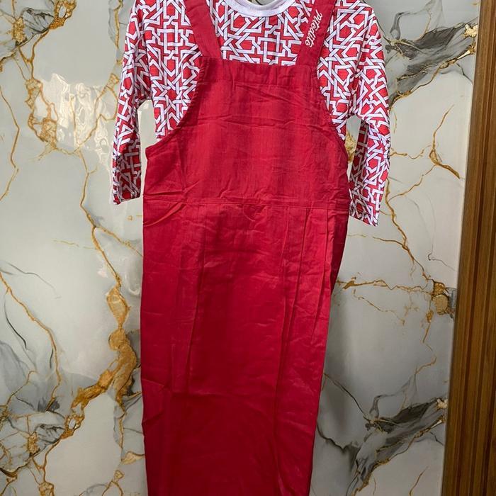 Ini Murah Gamis Overall Pito Dito + Hijab