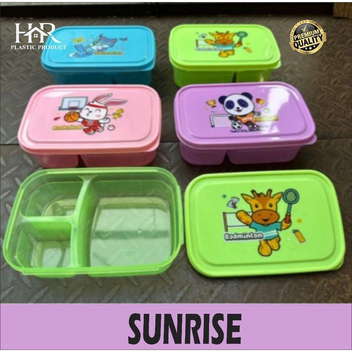 KOTAK MAKAN HALONA SUNRISE MURAH /OMPRENG GAMBAR/LUNCH BOX/OMPRENG SEKAT 3/OMPRENG/OMPRENG