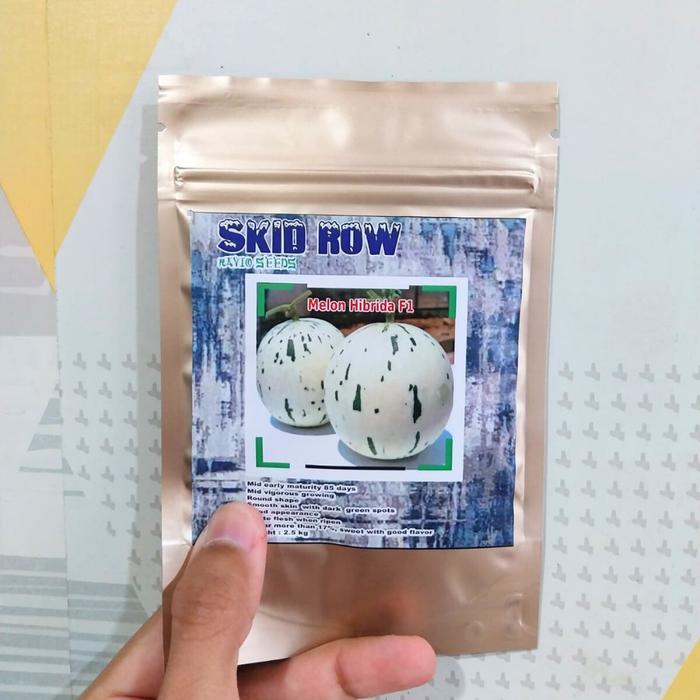RAJA INDO ORI BENIH F1 Melon SKID ROW 10 GRAM Biji Melon Ekslusif Bibit Melon Premium Renyah Bulat