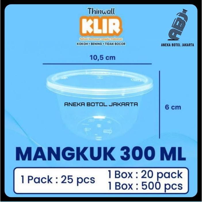 Thinwall Klir Mangkok 300Ml / Thinwall Klir Bowl 300Ml