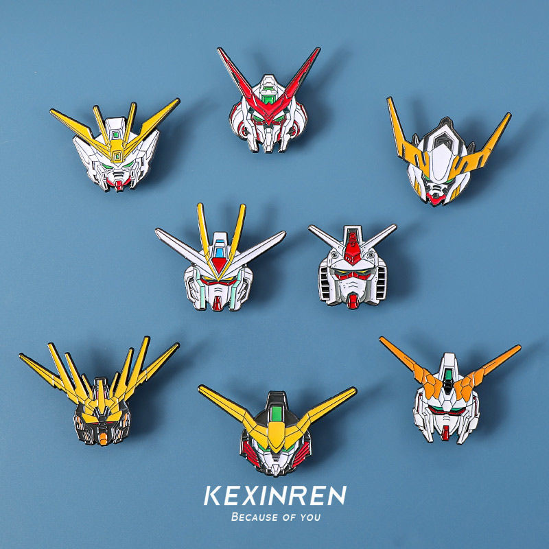 Mobile Suit Gundam Unicorn Enamel Pins Gundam Rx-78 Metal Brooch Badge Fashion Jewellery Backpack