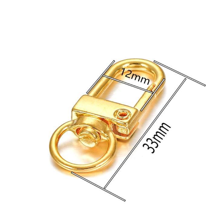 Ring Gantungan Kunci Bentuk Gembok Keychain Lobster Clasp